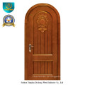 Porta clássica da madeira maciça do estilo para o exterior com cinzeladura (ds-036)